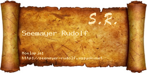 Seemayer Rudolf névjegykártya